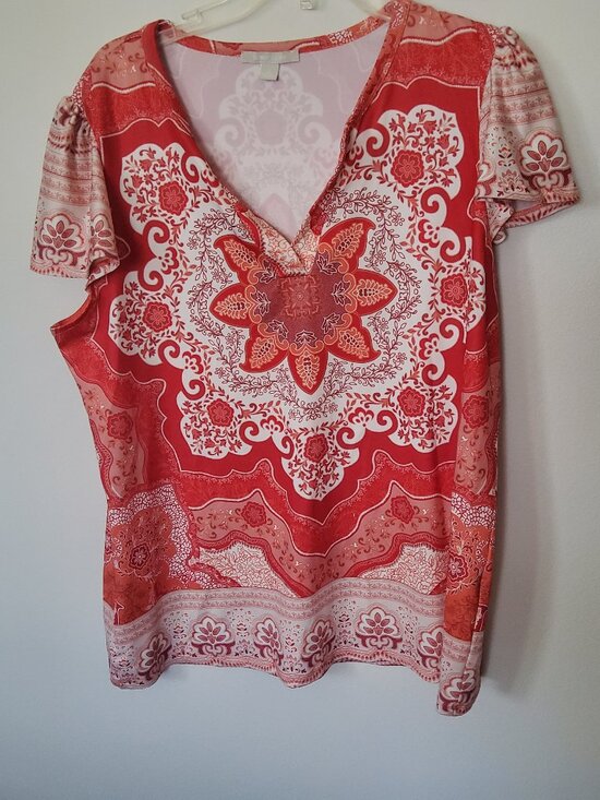 Sunny Leigh Tops - Boho Chic bandana Style blouse size L Brand Sunny Leigh